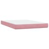 vidaXL Boxspring met matras fluweel roze 160x220 cm