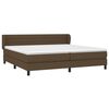 vidaXL Boxspring met matras stof donkerbruin 200x200 cm