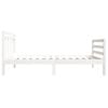 vidaXL Bedframe massief hout wit 90x190 cm