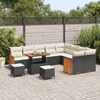 vidaXL Tuin Sofa Set 12 pcs Zwart en Cr&egrave;me poly rattan