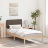 vidaXL Bedframe met Gevoerd Hoofdgedeelte Taupe 90 x 190 cm