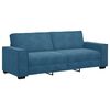 vidaXL 3-delige Loungeset met kussens fluweel blauw