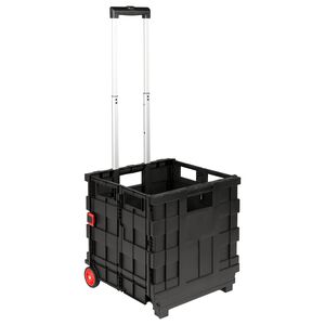 vidaXL Kar Zwart en Rood 35 x 39 x 92 cm PP en Elastomeer