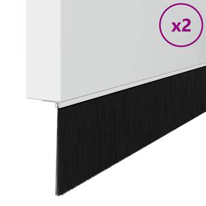 vidaXL Schroefbare Deurborstelafsluitingen 2 pcs Wit 100 cm