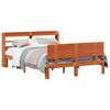 vidaXL Bedframe met hoofdeinde 2 pcs Wasbruin Massief Vurenhout