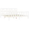 vidaXL Bedframe zonder matras massief grenenhout wit 200x200 cm
