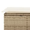 vidaXL 17-delige Tuinset met kussens poly rattan beige