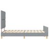 vidaXL Bedframe met hoofdeinde Lichtgrijs 120 x 190 cm Stof