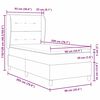 vidaXL Boxspringbed met Matras Donkergrijs 90x190 cm Zwart 90 x 200 cm