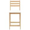 vidaXL Eettafelstoelen 2 pcs Naturel 40 x 47,5 x 99,5 cm