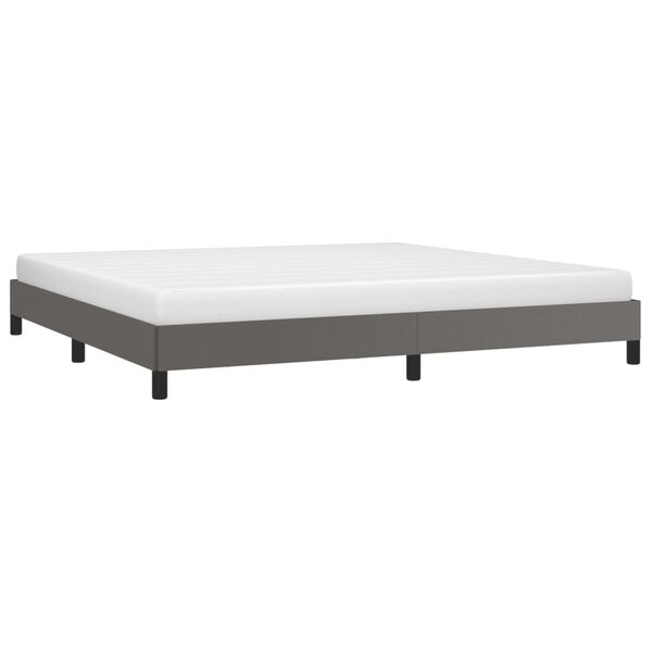 vidaXL Bedframe kunstleer grijs 200x200 cm