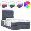 vidaXL Ottoman bed met matrassen en LED's 120x200cm fluweel