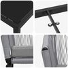 vidaXL Tuin eettafelset 7 pcs Antraciet Gepoedercoat staal