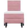 vidaXL Boxspring bed met matras Roze 100 x 200 cm Fluweel