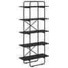 vidaXL Boekenrek 5-laags 80 x 35 x 175,5 cm PB Zwart eiken