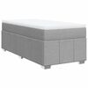 vidaXL Boxspring met matras stof lichtgrijs 90x190 cm