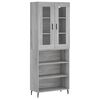 vidaXL Hoge kast 69,5x34x180 cm bewerkt hout grijs sonoma eikenkleurig