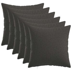 vidaXL Kussensloop 6 pcs HEERLEN Donkergrijs 40 x 40 cm