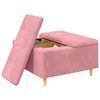 vidaXL Knopkruk met kussen Roze 80 x 80 x 45 cm Fluweel