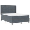 vidaXL Boxspringbed met matras Donkergrijs 160 x 200 cm Fluweel