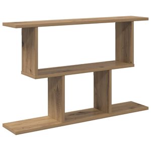 vidaXL Wandplank Artisanaal eiken 80 x 15 x 50,5 cm Bewerkt hout