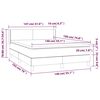 vidaXL Boxspring met matras stof zwart 140x190 cm