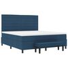 vidaXL Boxspringbed met matras met hoofdeinde Blauw 180 x 200 cm Stof
