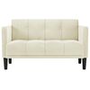 vidaXL Loveseat bank cr&egrave;me 111 cm fluweel