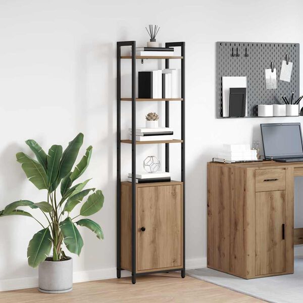 vidaXL Boekenkast Artisan Eiken 40 x 24 x 161 cm Bewerkt hout