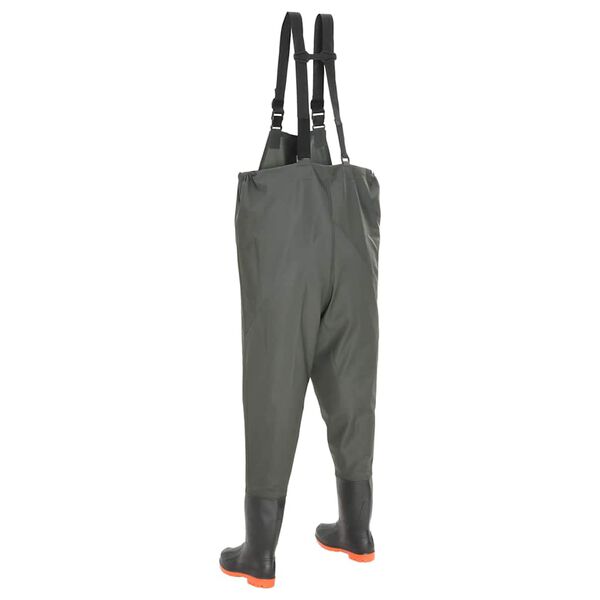 vidaXL Waadbroek met laarzen maat 43 groen