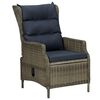 vidaXL 3-delige Loungeset met kussens poly rattan bruin