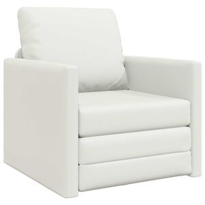 vidaXL Slaapbank Wit 74 x 77 x 81 cm Kunstleer