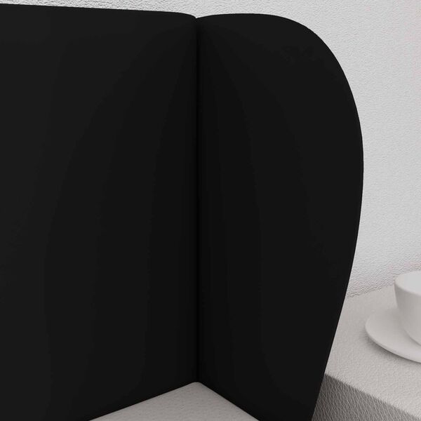 vidaXL Hoofdbord oor Zwart 40 x 23 x 6 cm PVC