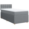 vidaXL Boxspring met matras stof lichtgrijs 90x190 cm