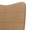 vidaXL Schommelstoel Beige Sherpa Stof