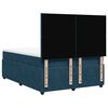 vidaXL Boxspring met matras fluweel donkerblauw 140x200 cm