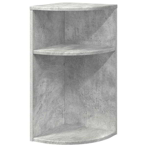 vidaXL Bijzettafel Beton Grijs 29,6 x 29,6 x 60 cm Bewerkt hout
