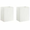 vidaXL Plantenbak 2 st Wit 40 x 30 x 50 cm Koudgewalst staal