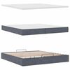 vidaXL Ottoman bed met matrassen 200x200cm fluweel donkergrijs