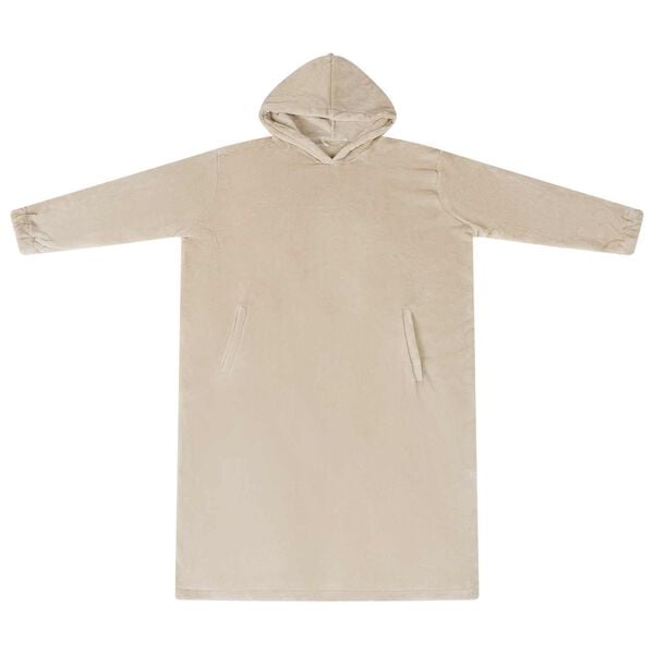 vidaXL Deken hoodie Beige s Flanel