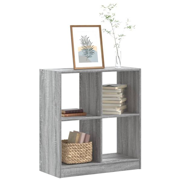 vidaXL Boekenkast 68,5x32x75 cm bewerkt hout grijs sonoma eikenkleurig