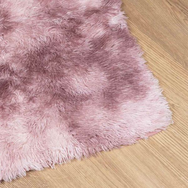 vidaXL Hoogpolig vloerkleed NAVARRA 200x200 cm polyester stoffig roze