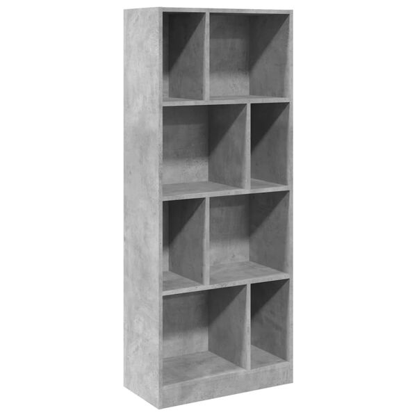 vidaXL Boekenkast 57x28,5x141 cm bewerkt hout betongrijs