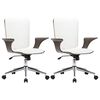 vidaXL Draait Bureaustoelen 2 st Kunstleer 69 x 61 x 104 cm