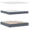 vidaXL Ottoman bed met matrassen en LED's 200x200cm fluweel