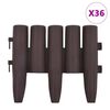 vidaXL Gazonranden 36 st 10 m PP bruin