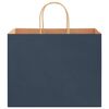 vidaXL Papieren zakken 250 st met hengsels 32x22x24 cm blauw