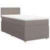 vidaXL Boxspring met matras stof taupe 100x200 cm
