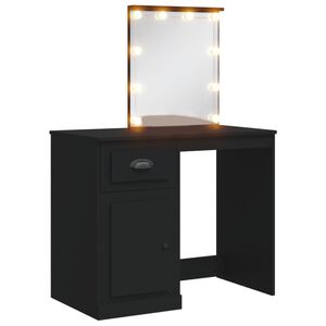 vidaXL Kaptafel met LED-verlichting 90x42x132,5 cm zwart