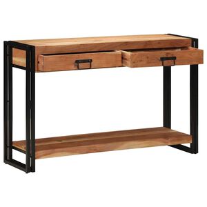 vidaXL Wandtafel met lade Bruin 120 x 33 x 75 cm Massief Acaciahout
